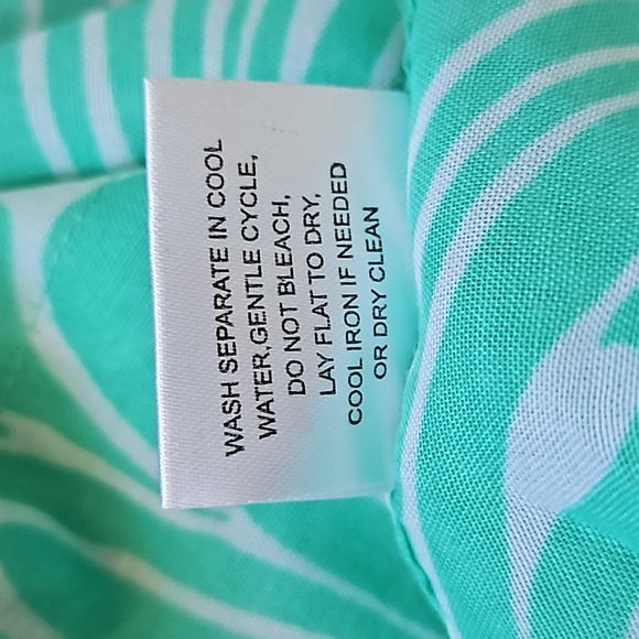 Lindsay Phillips green whispy print swim cover up-S/M - Picture 9 of 10